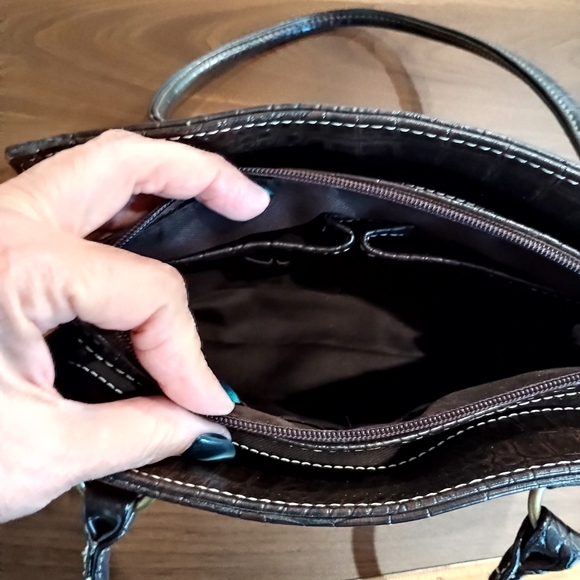 Elegant Rust Color Suede Mini Bag - Picture 7 of 8